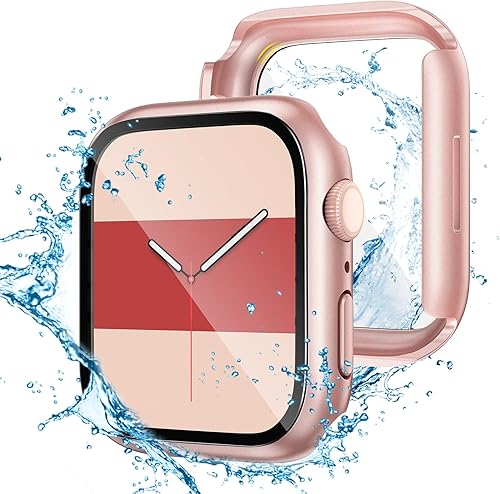 Tensea Funda protectora de pantalla impermeable para Apple Watch SE2 Series SE 6, 5, 4, 1.575in, accesorios para iWatch de PC, película de vidrio