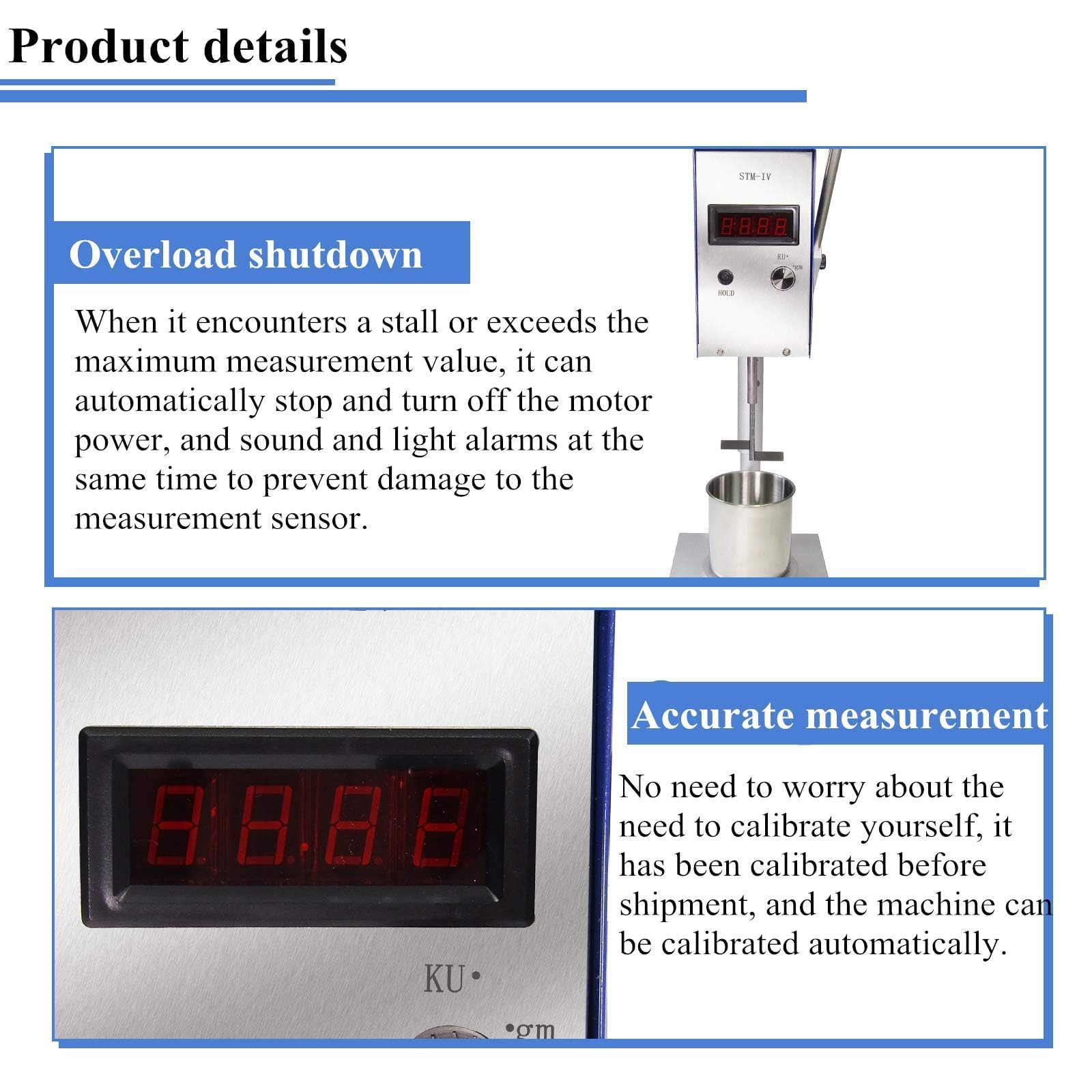 Cyfrowy tester lepkości wiskozymetru obrotowego z wyświetlaczem LCD do testowania farb i cieczy, wskaźnik temperatury, dokładne pomiary do zastosowań laboratoryjnych i przemysłowych