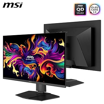 MSI 26.5 MAG 273QP QD-OLED X24, Gaming Monitör, WQHD, 16:9, Flat, QD-OLED, 240Hz, 0.03ms, FreeSync Premium Pro
