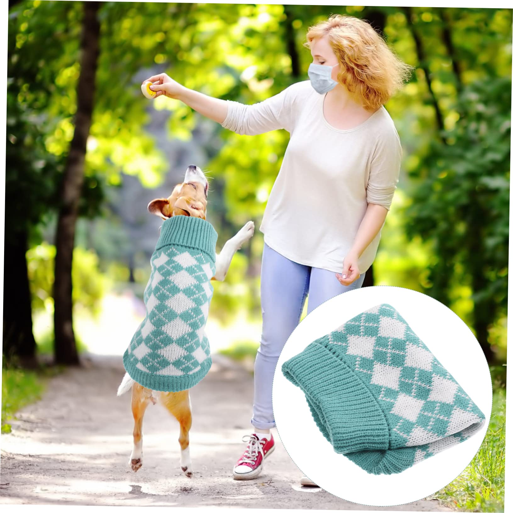 BESPORTBLE 5pièces Pull pour Chien Vêtement Chaud Hiver Motif Écossais Costume pour Petits Et Chiens