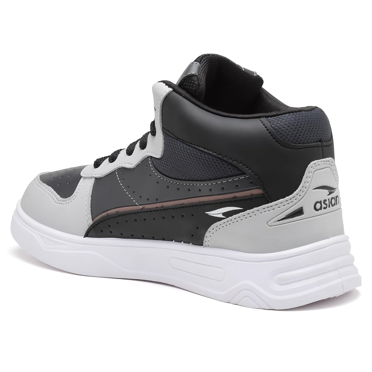 ASIAN Men's White Casual Sneaker Hi-Neck Shoes with Synthetic Upper Lightweight Comfortable Mid Top Sneaker Shoes for Men's & Boy's Boston-11 8 71dVUGIWWRL. SL1500