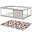 Hiaksedt Baby Playpen with Mat 65 x 50 Inch, PlayPen for Babies and Toddlers, Sturdy Safety Play Yard for Indoor & Outdoor with Zipper Gates