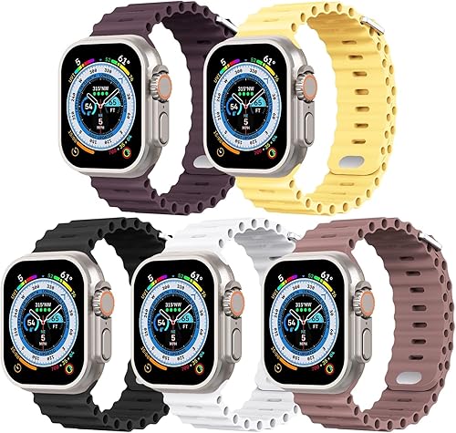 Miniatura 1 de Paquete de 5 correas deportivas compatibles con Apple Watch Band de 1.496 pulgadas, 1.575 pulgadas, 1.614 pulgadas, 1.654 pulgadas, 1.732 pulgadas,
