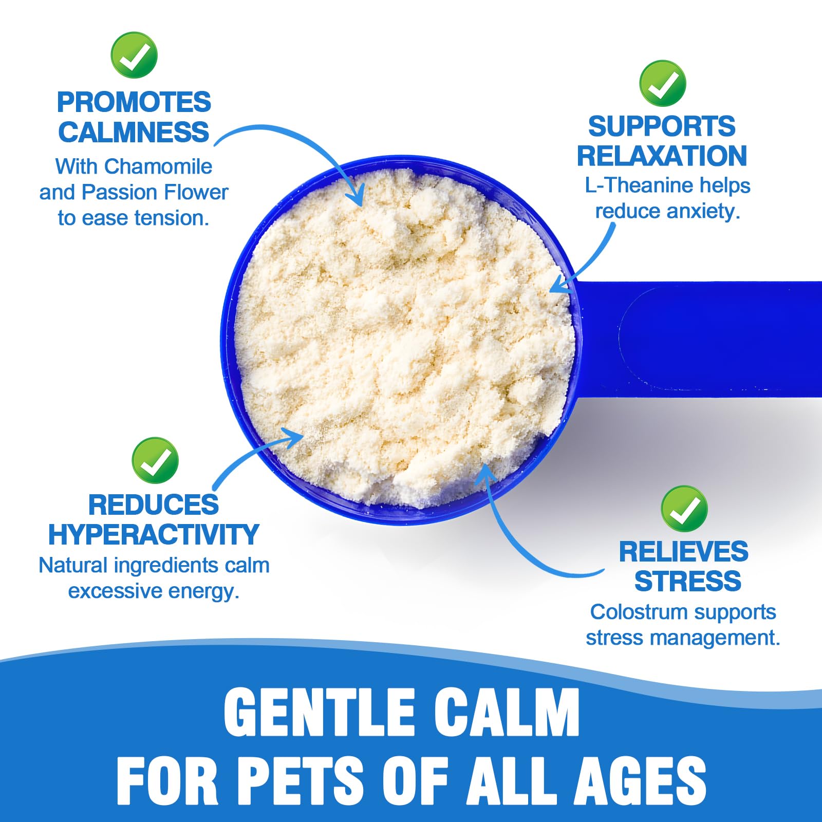 Olassubd Goat Milk Powder Cat & Dog Calming Pet Goats Milk Calm Treats Anxiety Relief Contains GABA Designed for Pets with Anxiety Stress and Hyperactivity Supports Immune Skin and Bone Health - image 3