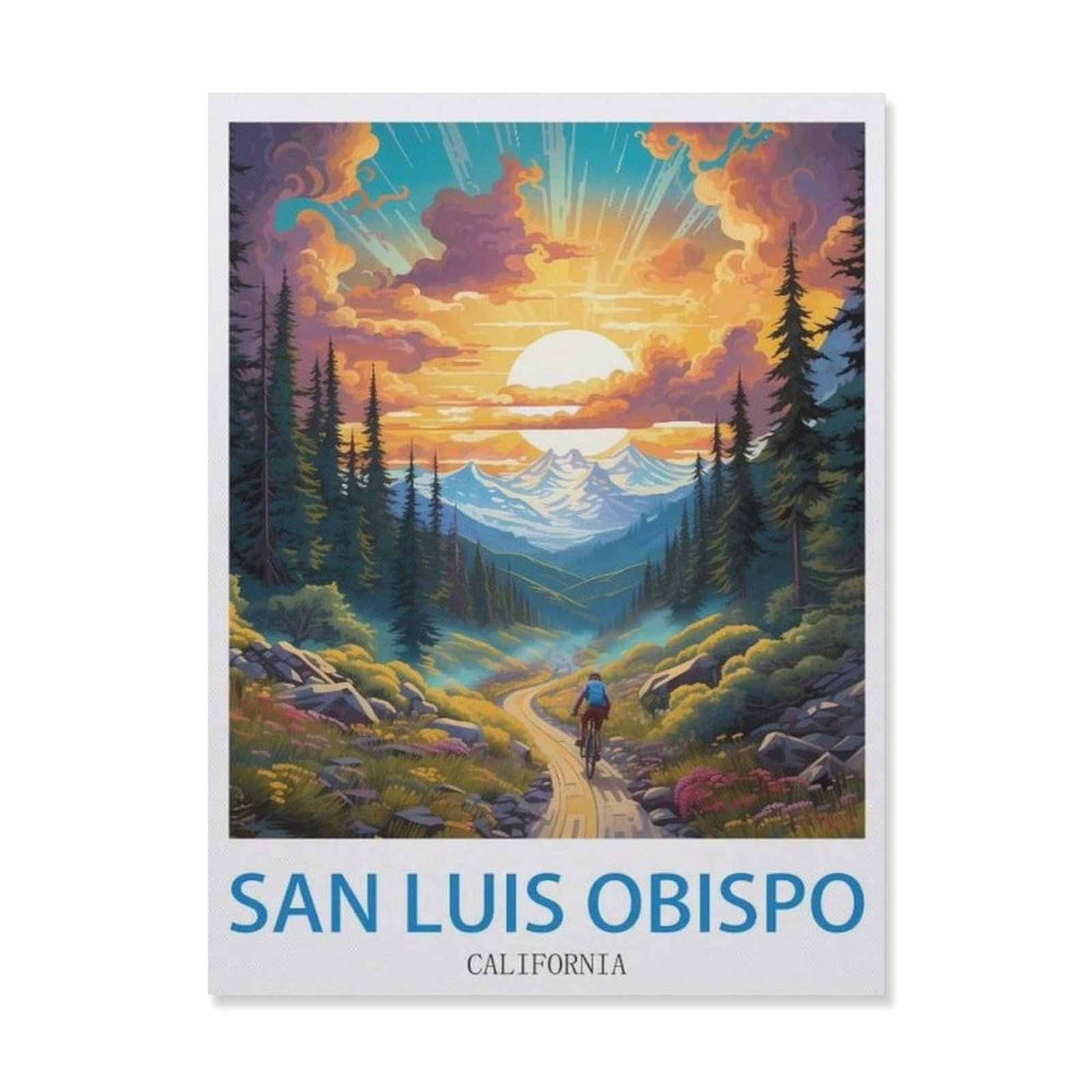 San Luis Obispo California，Vintage Tin Signs Funny Metel Decorative Signs - Retro Wall Decor Home Wall Signs(15x30cm）6x12 inch-EH88