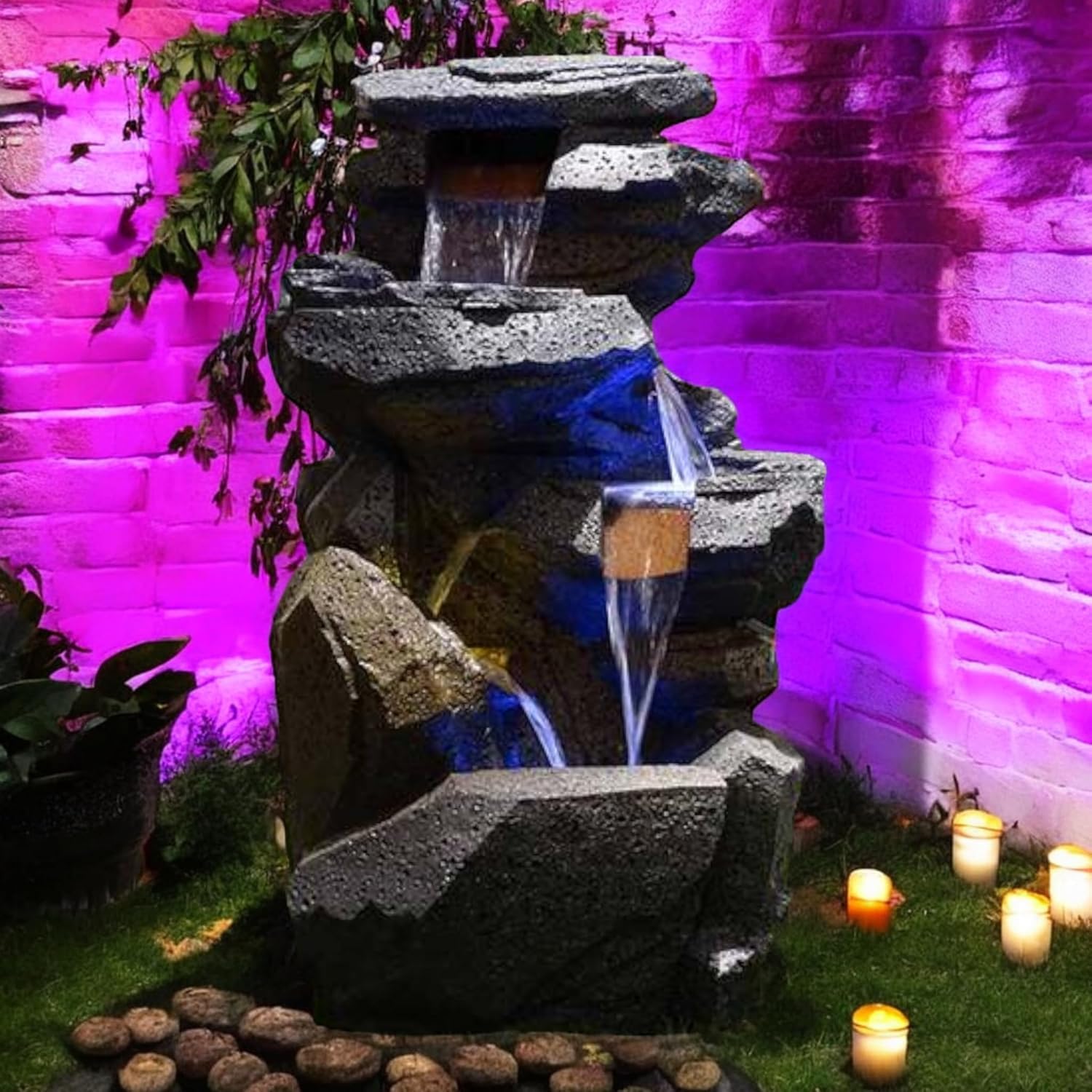 Swarnhouse 3 feet Rock Stone Fountain, Indoor & Outdoor Fountain Large Size (Special)-image-13