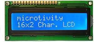 microtivity IM161 LCD Module 1602, White on Blue with Backlight