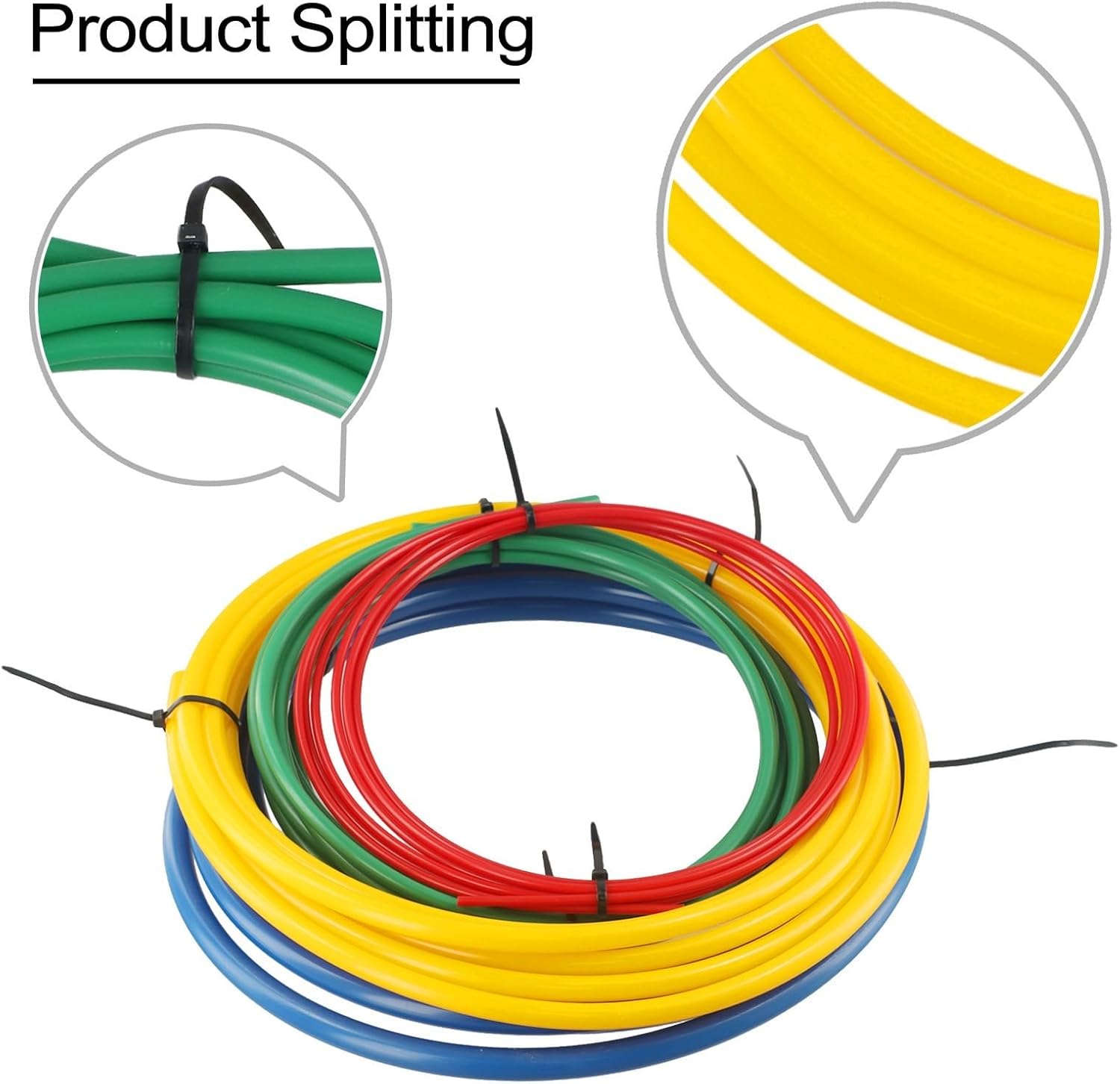 PE Plastic Air Conditioning Copper Pipe Bender Kit for 1/4", 3/8", 1/2", and 5/8" Tubing – 4-Piece Built-in Tube Bending Strip Set, HVAC Hand Tool