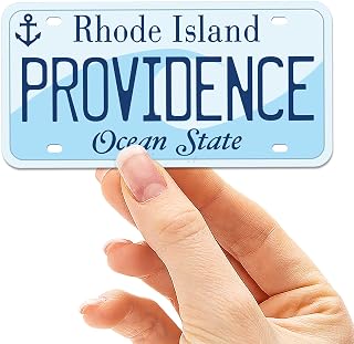 Rhode Island License Plate Stickers, Choose Your RI City - New England Bumper Sticker for Car (Providence)