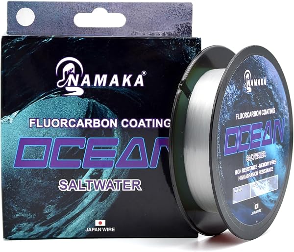 Namaka Ocean - Filo da Pesca Florocoated Monofilo Alta Resistenza, Basso Allungamento, Anti Abrasione, Invisibile in Acqua - 300 o 600mt - Saltwater, Surfcasting, Spinning, Barca, Egi - VARI COLORI - 5