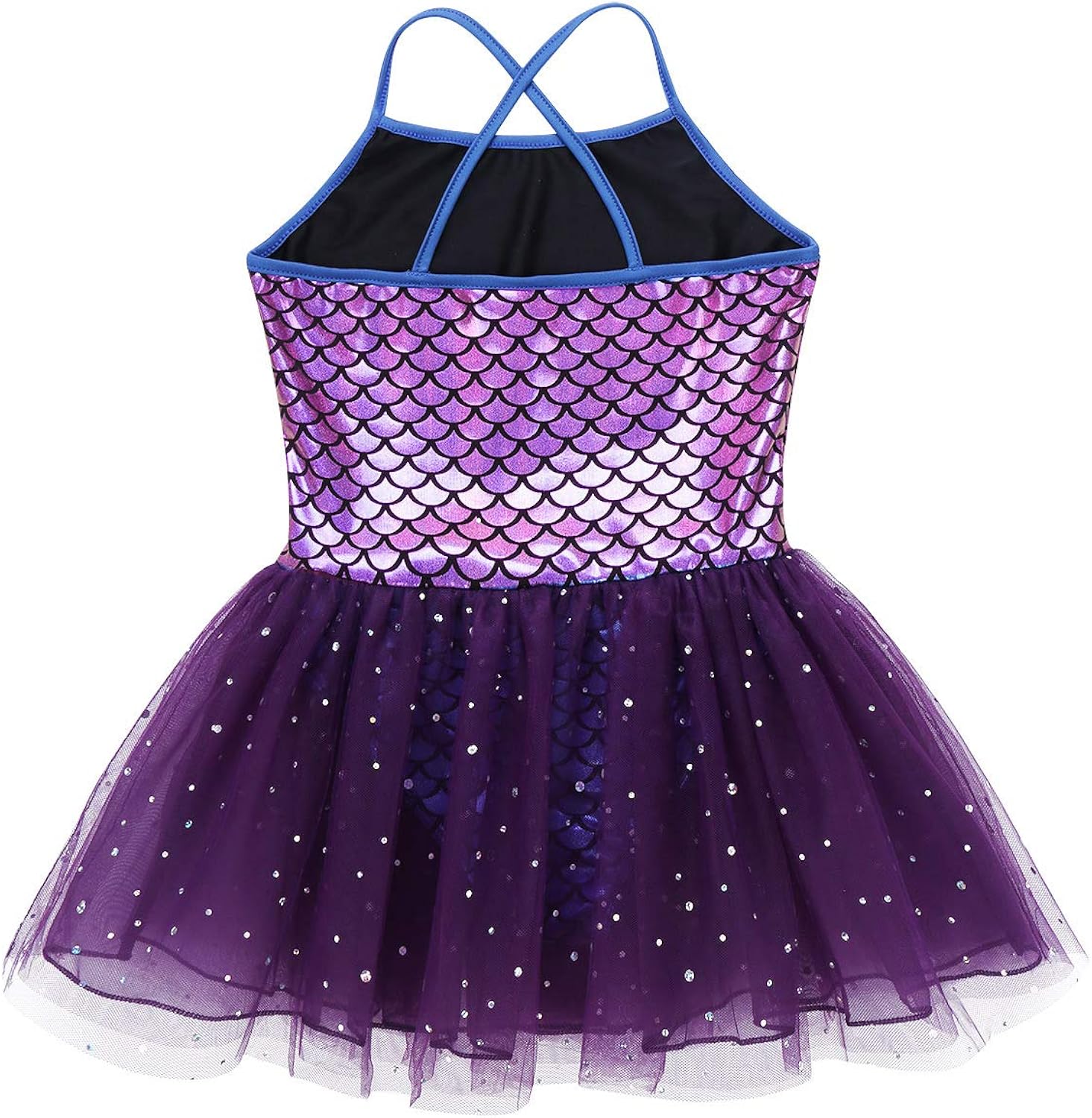 Miniatura 6 de iiniim - Maillot de escamas de pez de sirena brillante para niñas