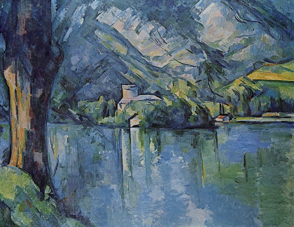 Affiche d'art Paul Cézanne Blue River en qualité musée mat pour décoration chic
