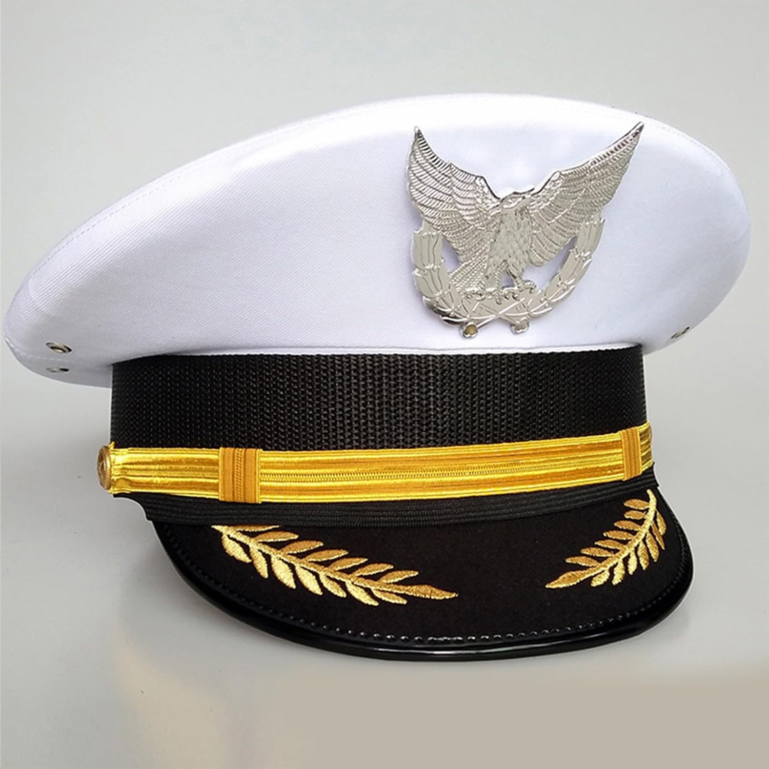 Captain Cap Airline Hat Large Brim Multiple Pattern and Size for Travel and Cosplay Wear Hat for Women