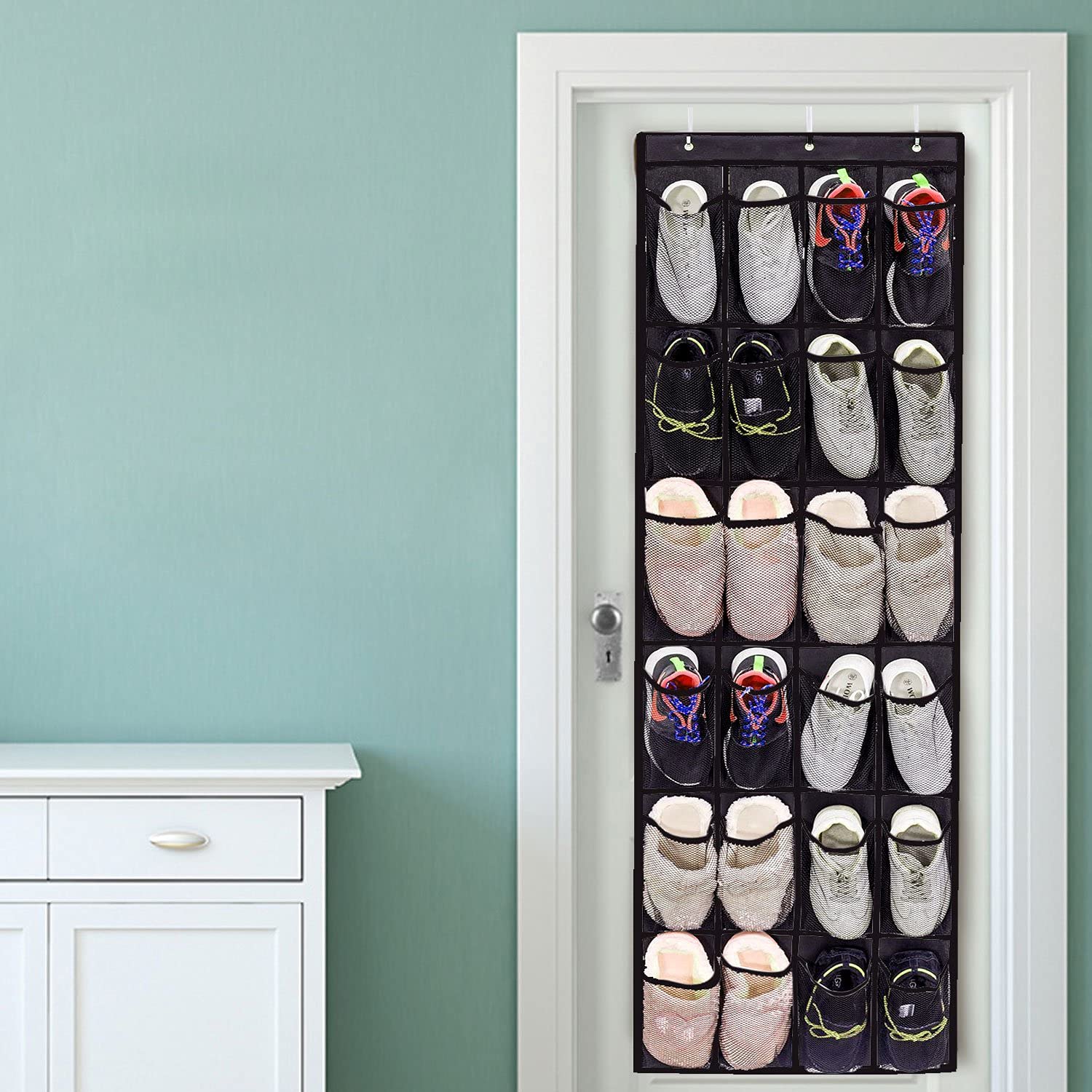 GRANNY SAYS Porta Oggetti da Appendere Con 5 Tasche, Organizzatore da Porta, Portaoggetti Bagno, Organizer per Camera da Letto, Behind of Door Organizer, Beige