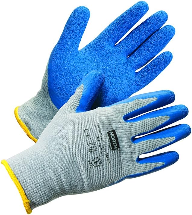NorthFlex Duro Task Seamless Knit Safety Gloves with Natural Rubber Palm & Fingers, 10 gauge, X-Large (RWS-57026)