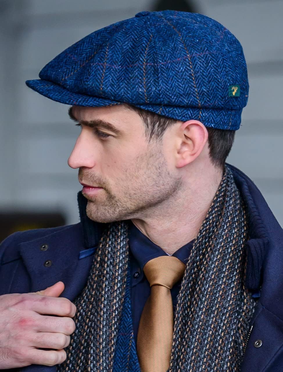 Mucros Weavers Newsboy Tweed Cap Irish Hat for Men's 8 Piece Flat Driving Cap Made in Ireland