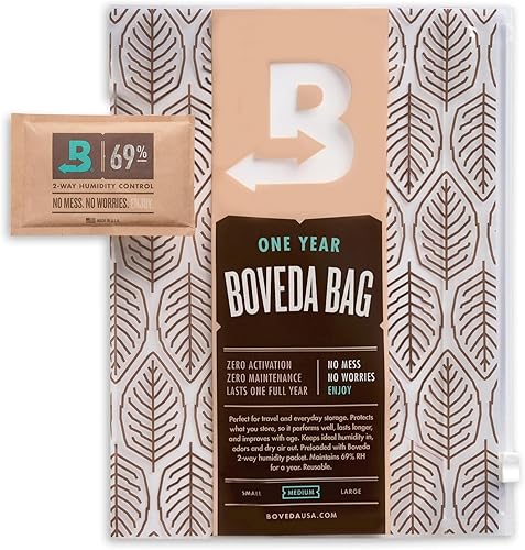 Boveda Bolsa de viaje portátil resellable de humedad de 2 vías, impermeable y a prueba de polvo, precargada con 69% de humedad relativa, tecnología