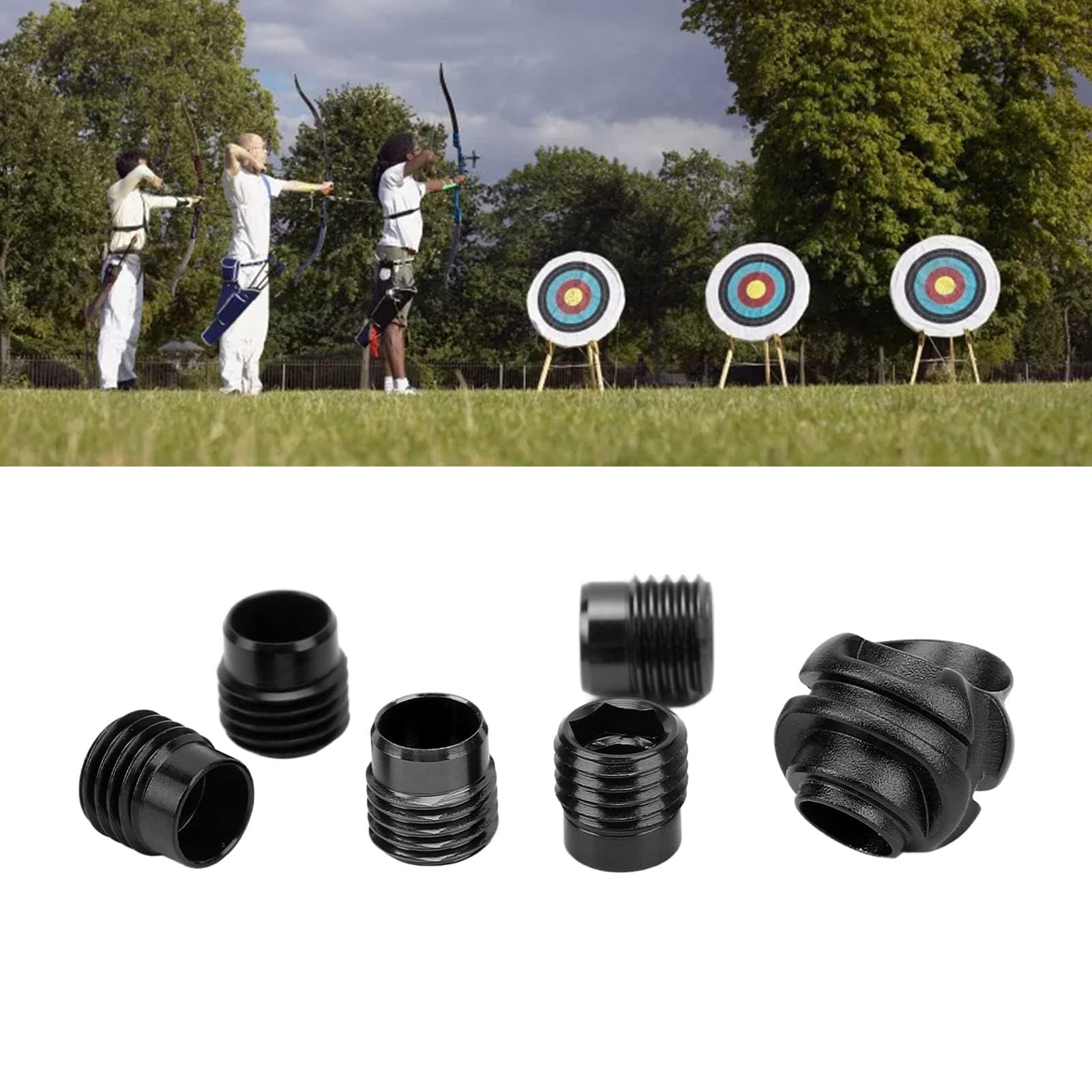 Viseur à Arc CNC Aluminium Noyau Remplaçable Lentille 6x8 Chasse Noir
