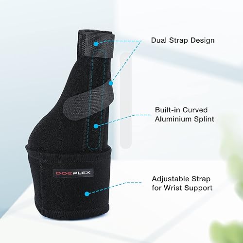 Miniatura 10 de Férula de gatillo para el pulgar para mujeres y hombres, soporte ajustable para el pulgar estabilizador para dolor, esguinces, artritis, tendinitis,