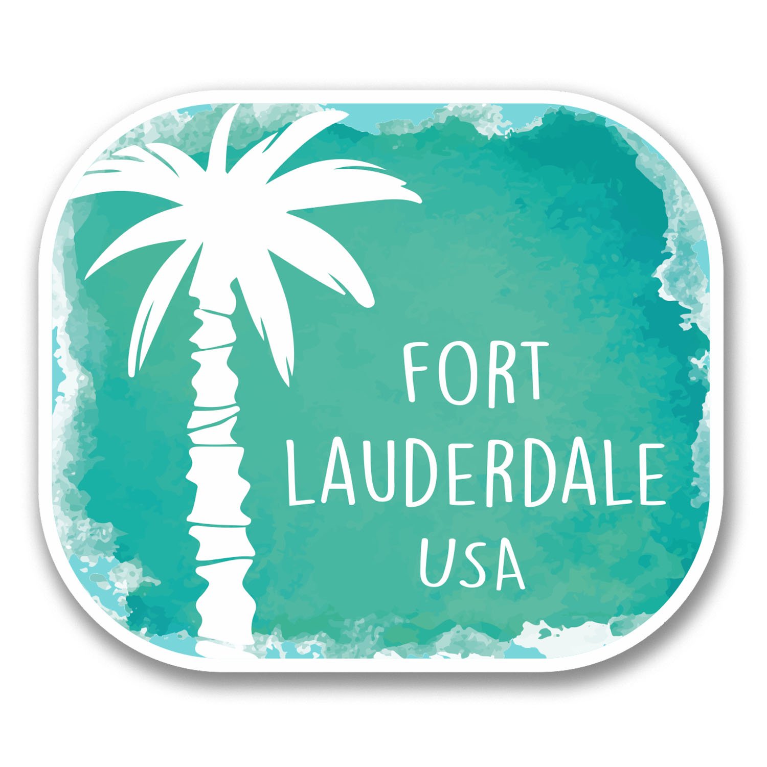 2 x 10cm Fort Lauderdale USA Vinyl Sticker Laptop Travel Luggage Label Tag #6349 (10cm Wide x 8.5cm Tall)