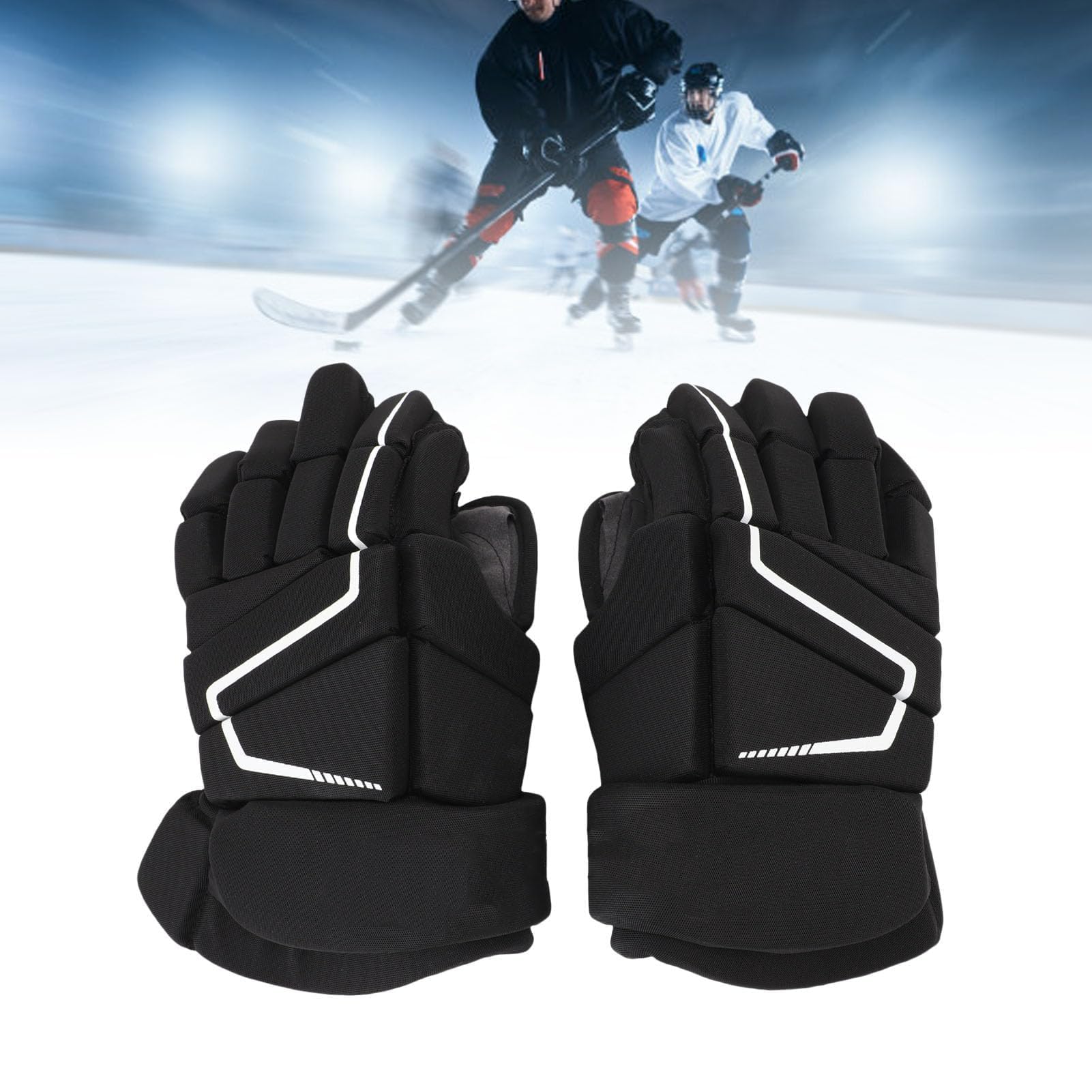 Gants de Hockey sur Glace, Gants de Hockey de Rue légers et Respirants, équipement de Protection en Mousse EVA en Nylon pour l'entraînement et Les Jeux
