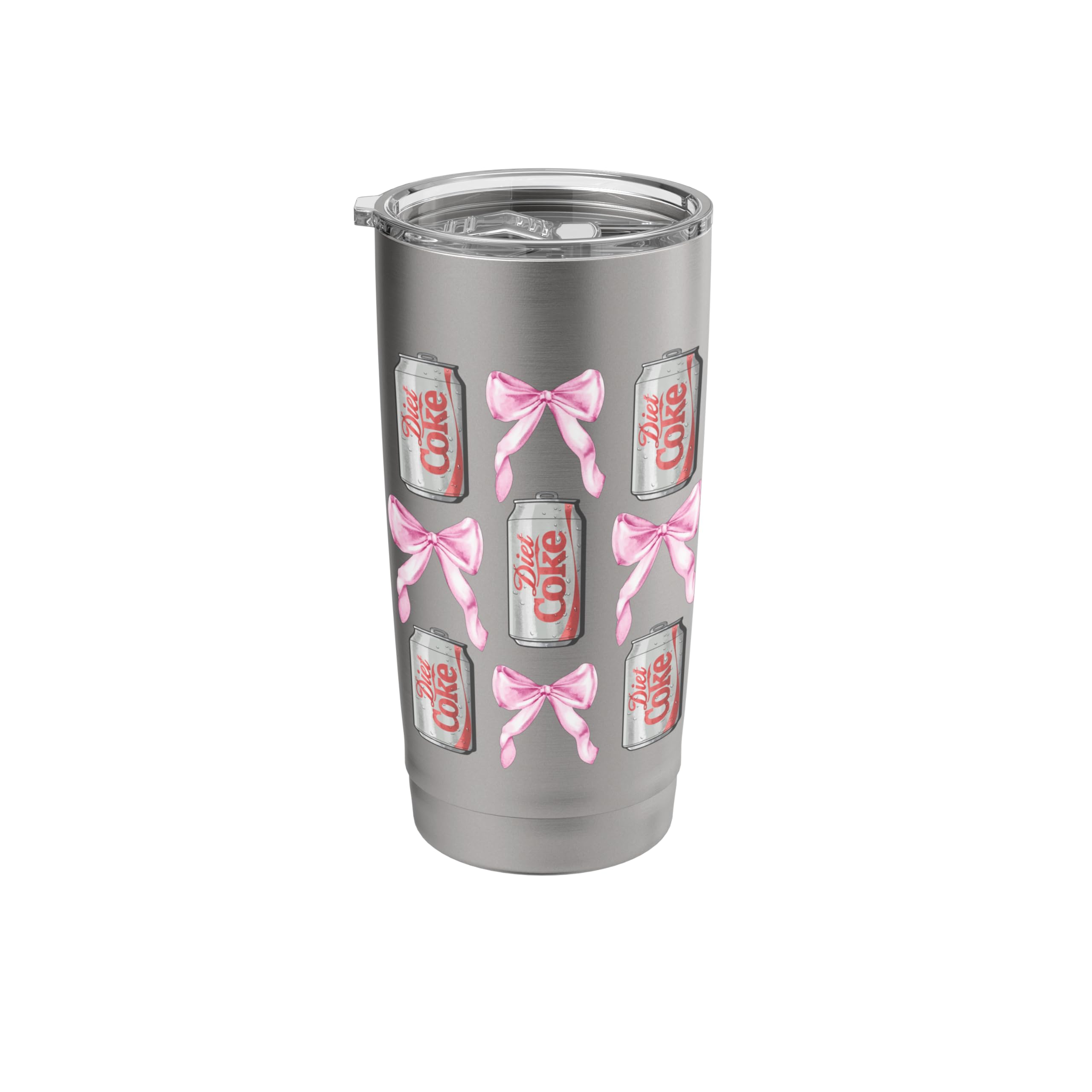 Coca-Cola Diet Coke & Pink Bows Collage Logo Vintage Stainless Steel Insulated Tumbler