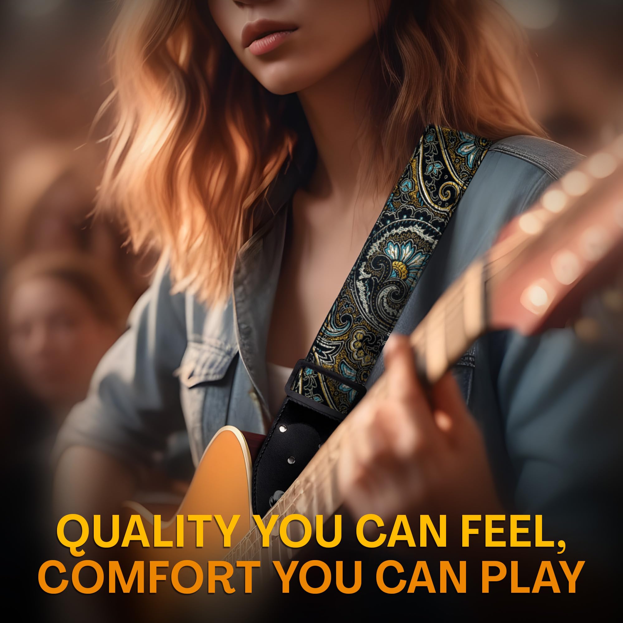 Amazon.com: Art Tribute Guitar Strap For Acoustic, Electric and