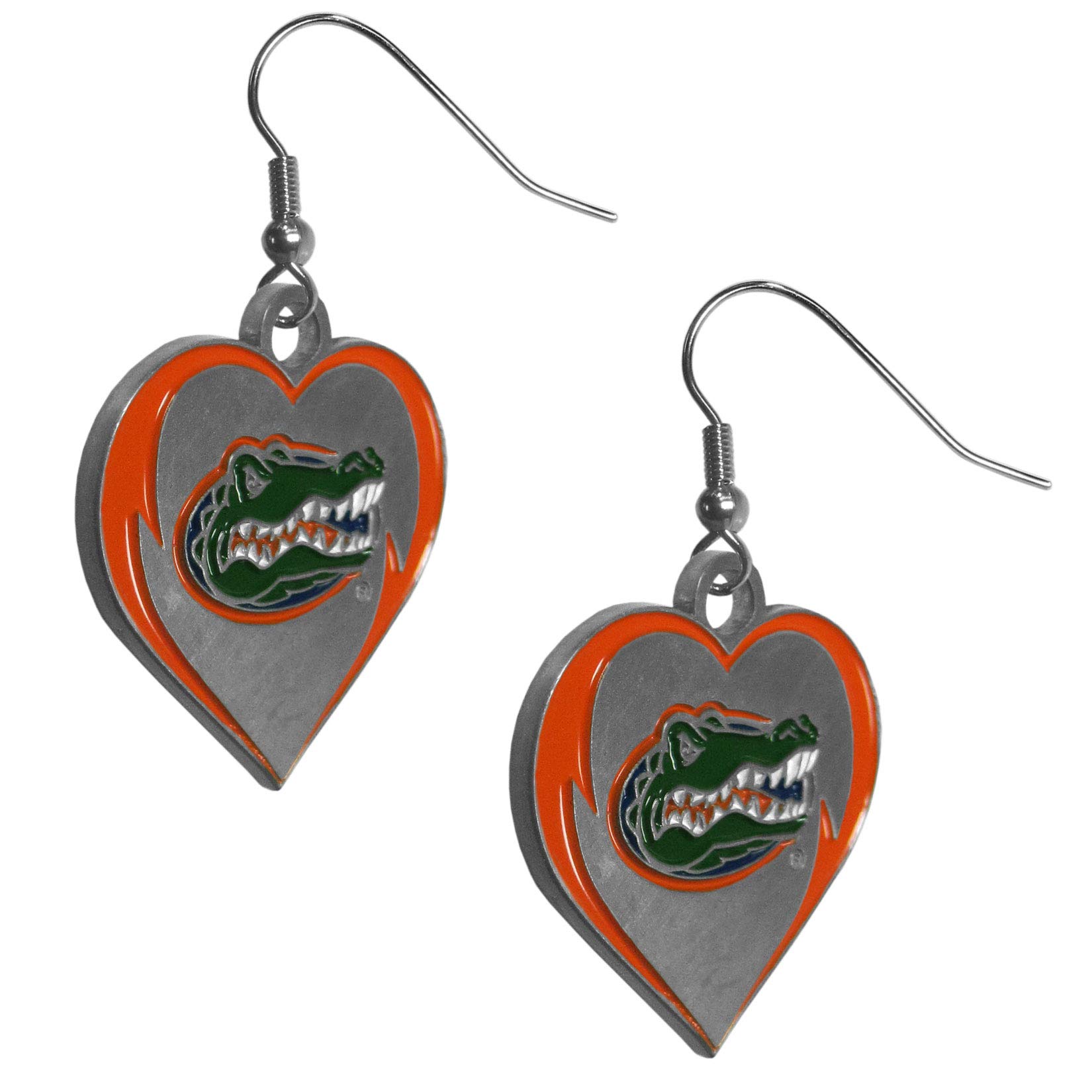 Siskiyou Sports NCAA Florida Gators Womens Heart Dangle Earrings, Team Color, One Size