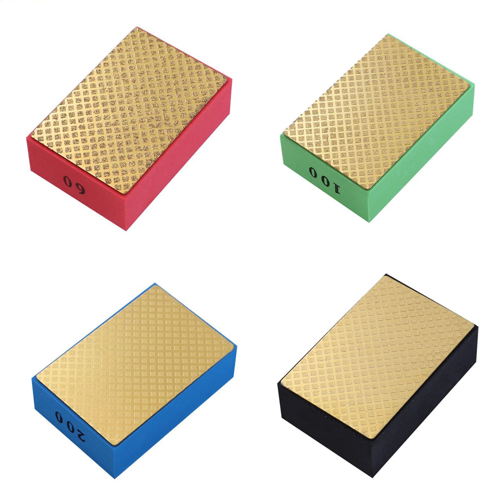 XYDHQS Lot De 6 Tampons De Polissage Diamant à La Main, Grain 60 /120/240/320/600/1000, Tampons De Ponçage Diamant Hautement élastiques Avec Diamant Pour Carrelage Et Verre