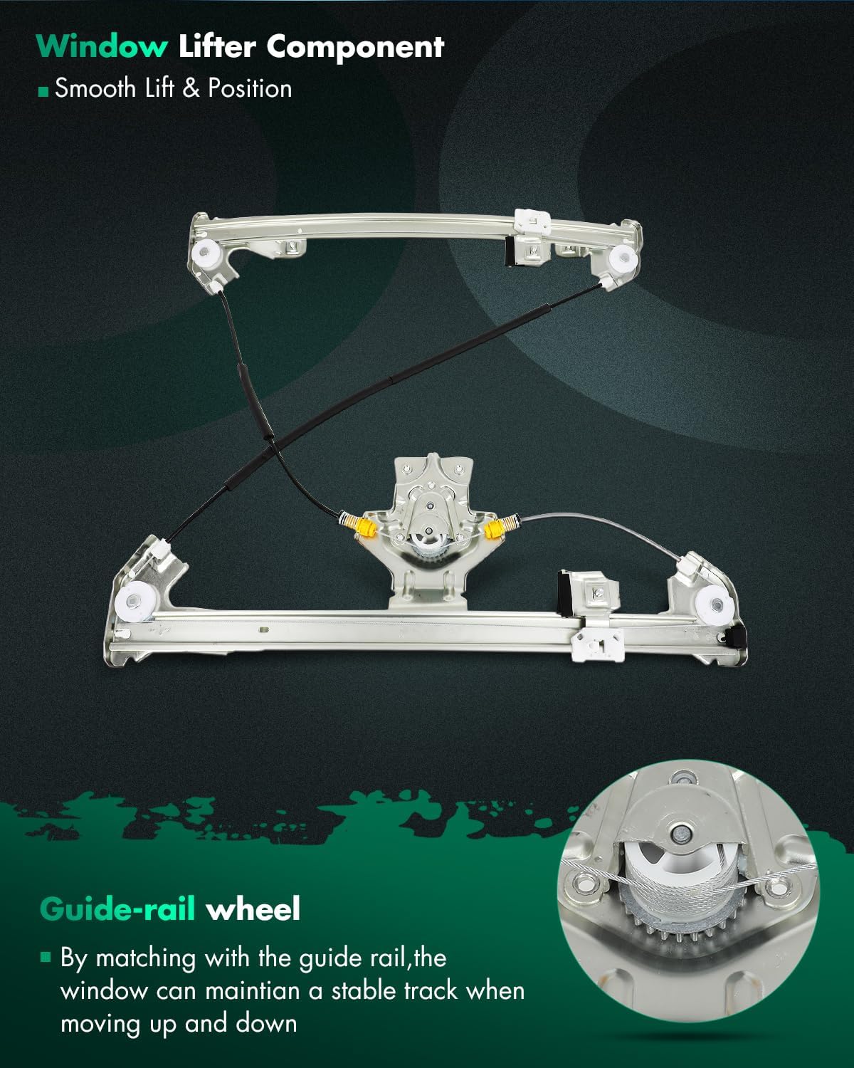 SCITOO Front Left Driver Side Power Window Regulator Without Motor Replacement for 2004-2008 for Ford for For F-150