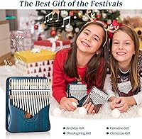 Vista 6 de Kalimba - Piano de pulgar de 17 teclas (azul)