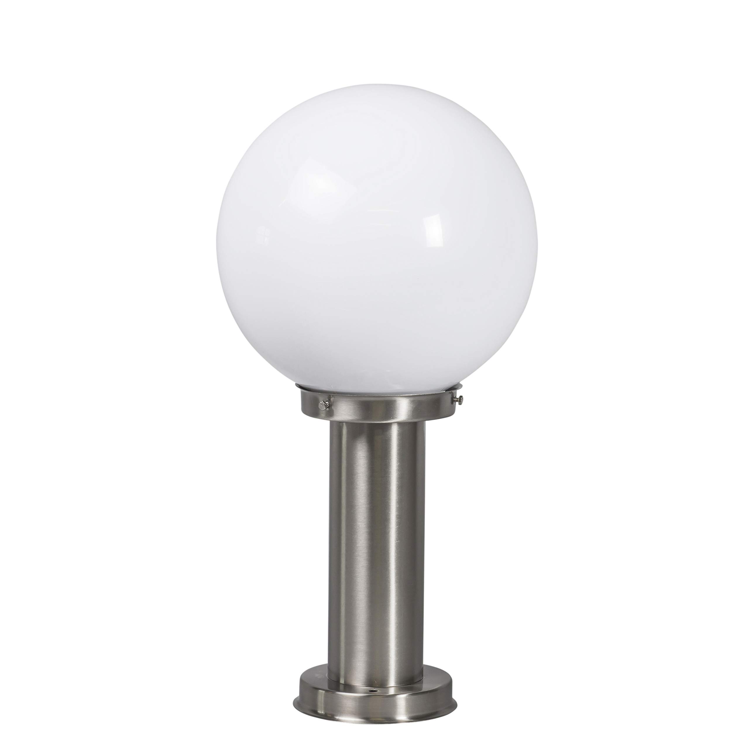 Qazqa Moderno Farola exterior moderna acero inoxidable 50 cm - SFERA/Alargada Adecuado para LED Max. 1 x 40 Watt