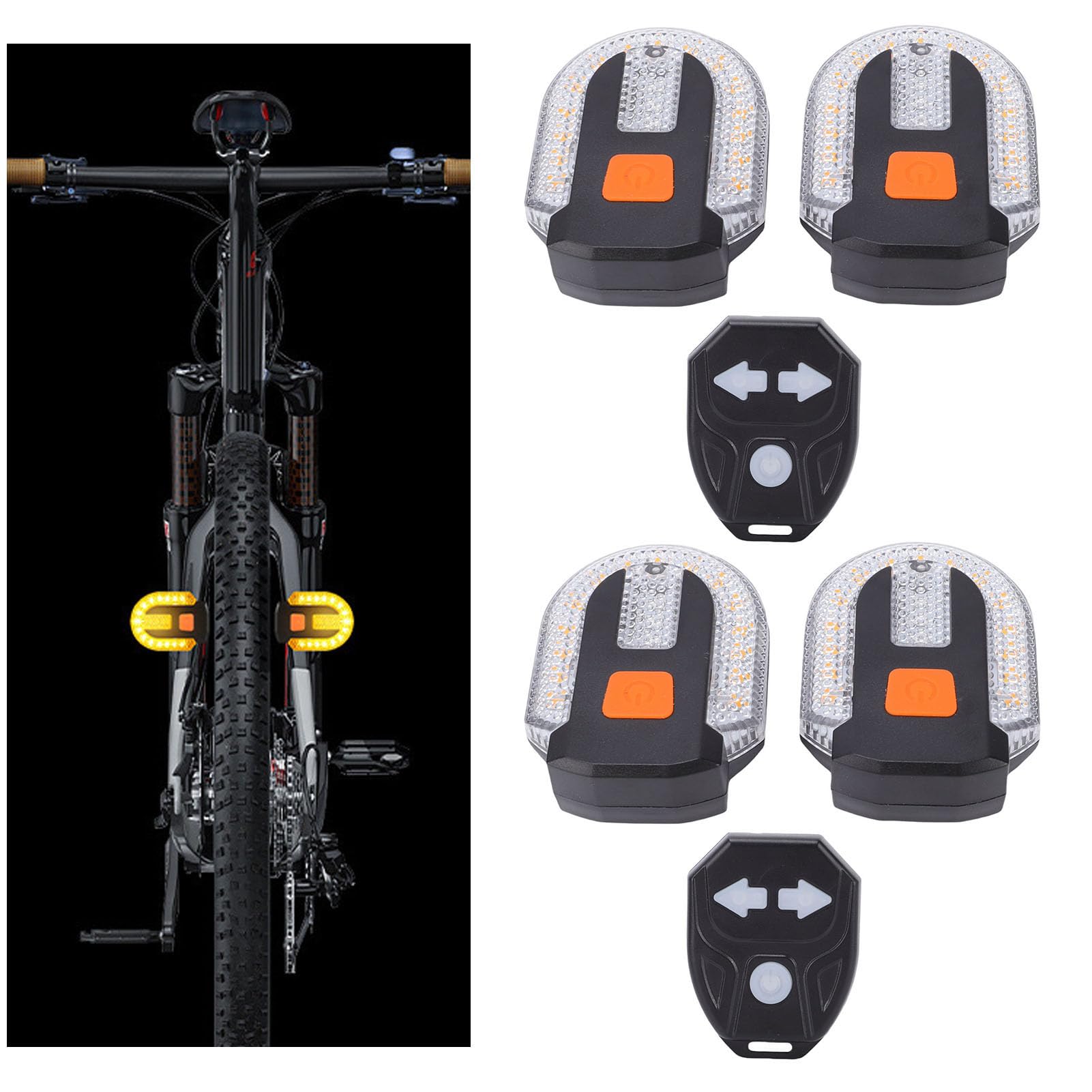 SUNGOOYUE Señales de para Bicicleta, Luces Delanteras y Traseras, Luz Trasera Recargable de 38 LED para Seguridad en la Conducción Nocturna