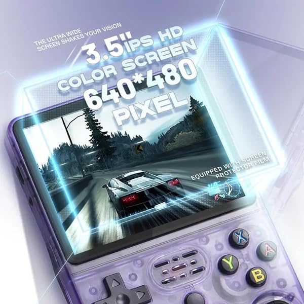R36S - Console di gioco portatile retrò con schermo IPS da 3,5 pollici, batteria da 3500 mAh, scheda TF da 128 GB, oltre 20.000 giochi, sistema Linux open source per adolescenti e - 5