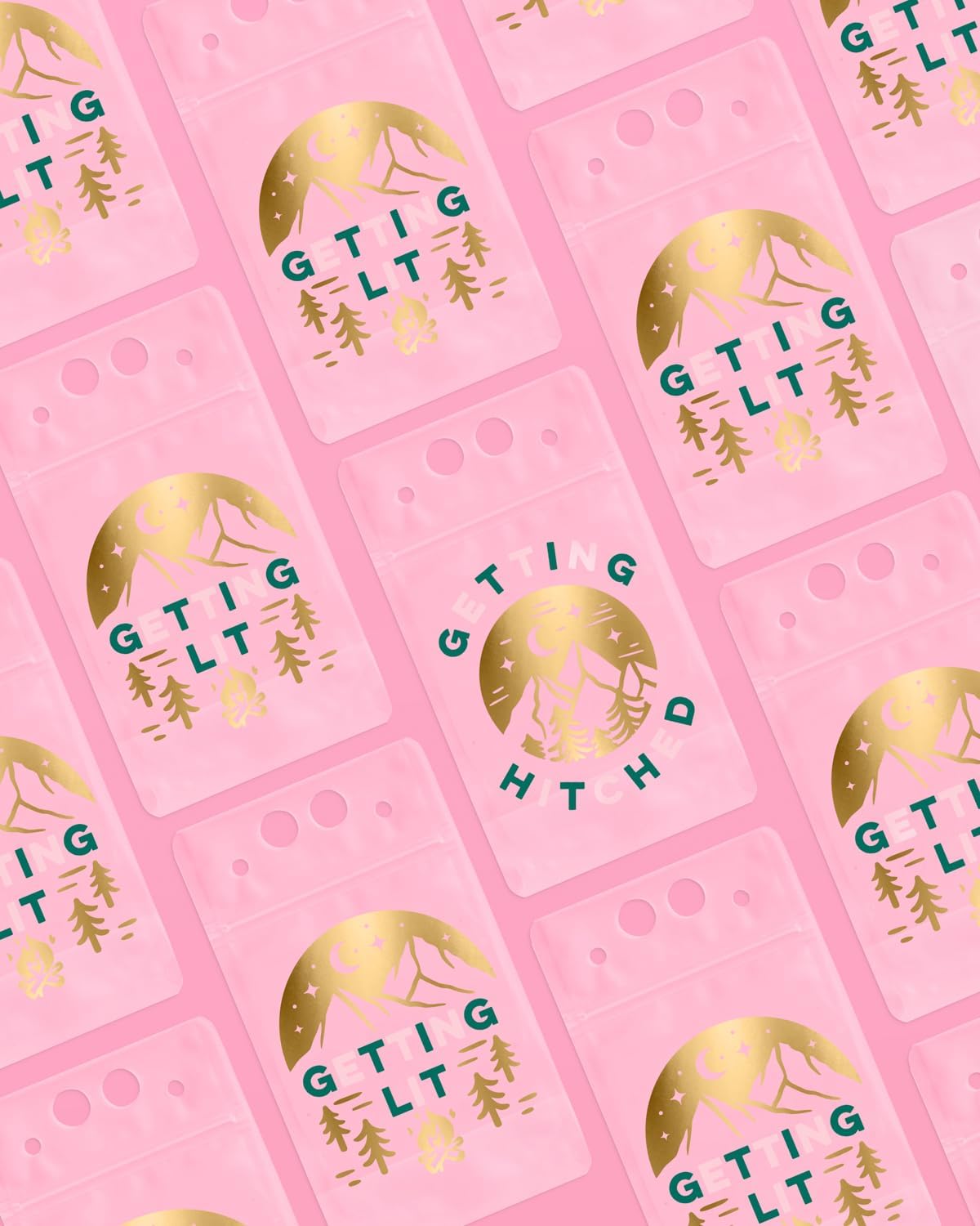xo, Fetti Camp Bachelorette Drink Pouches - 16 pcs | Bach Party Decorations, Camp Bride Drinkware, Getting Lit + Getting Hitched, Bridesmaid Favor, Bride to Be Gift + Bridal Shower Supplies