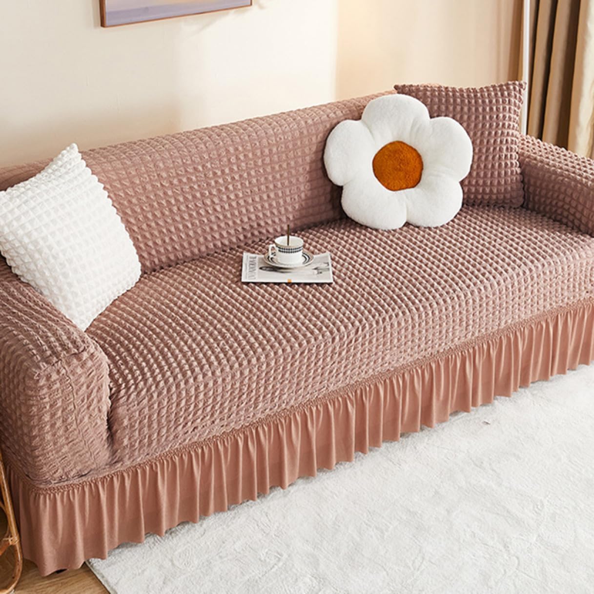 LOWYA ロウヤ ソファカバー のみ カバー専用 布地 ブラウン [お買い物