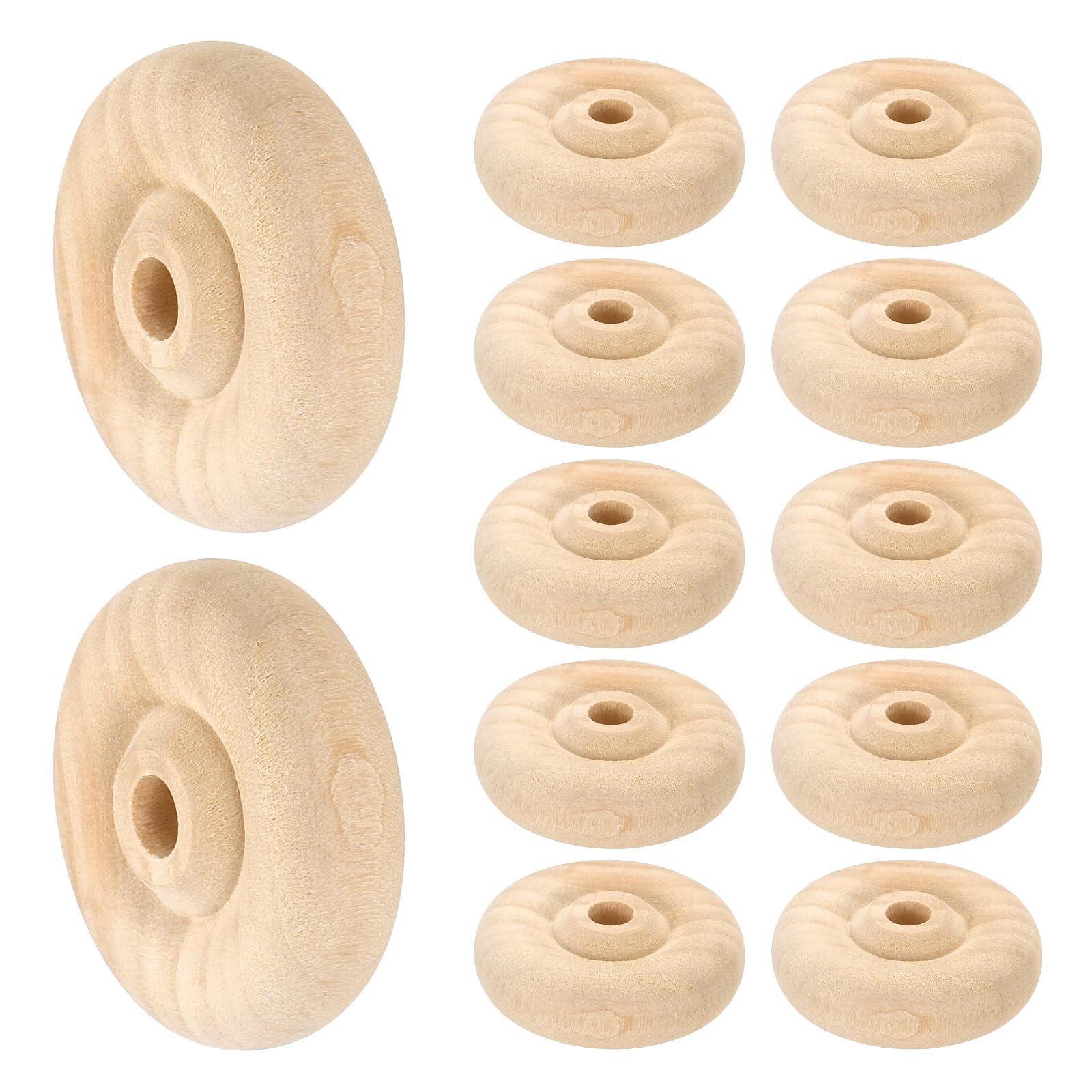 Ruedas de madera para crear mini bases de árbol de Navidad y coches de juguete