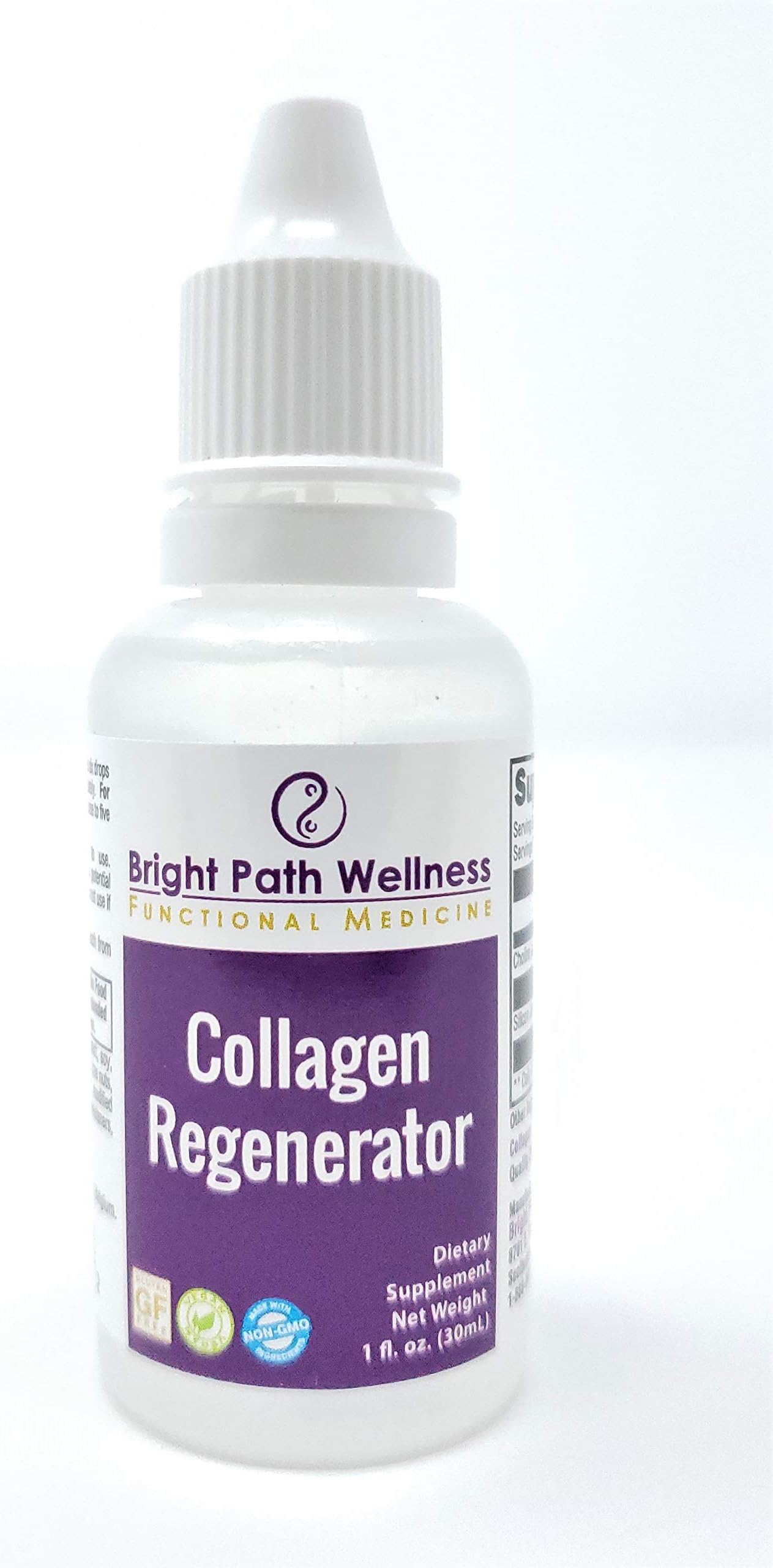Collagen Regenerator Liquid - 1 Fluid Ounce - 120 Servings, Gluten Free, Choline, Advanced Collagen Generator, Healthy Hair, Nails and Bones, cGMP