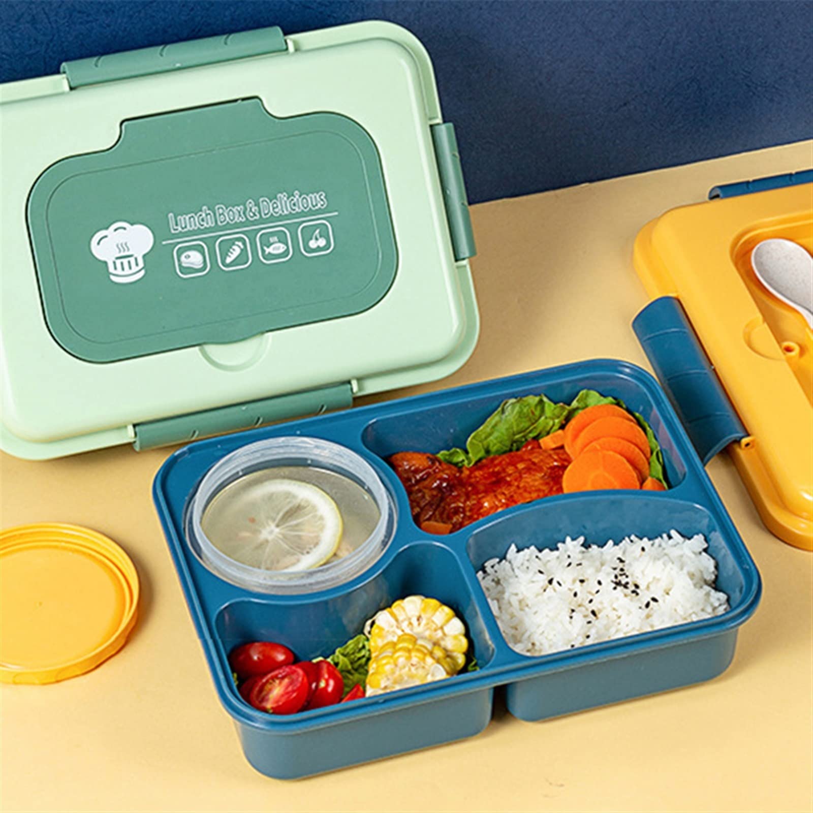 Pudełko na lunch, Pudełka Bento Pudełko na drugie śniadanie dla ucznia Siatka Talerz do fast foodów pracownika biurowego Bezpłatna miska zupę zastawa stołowa