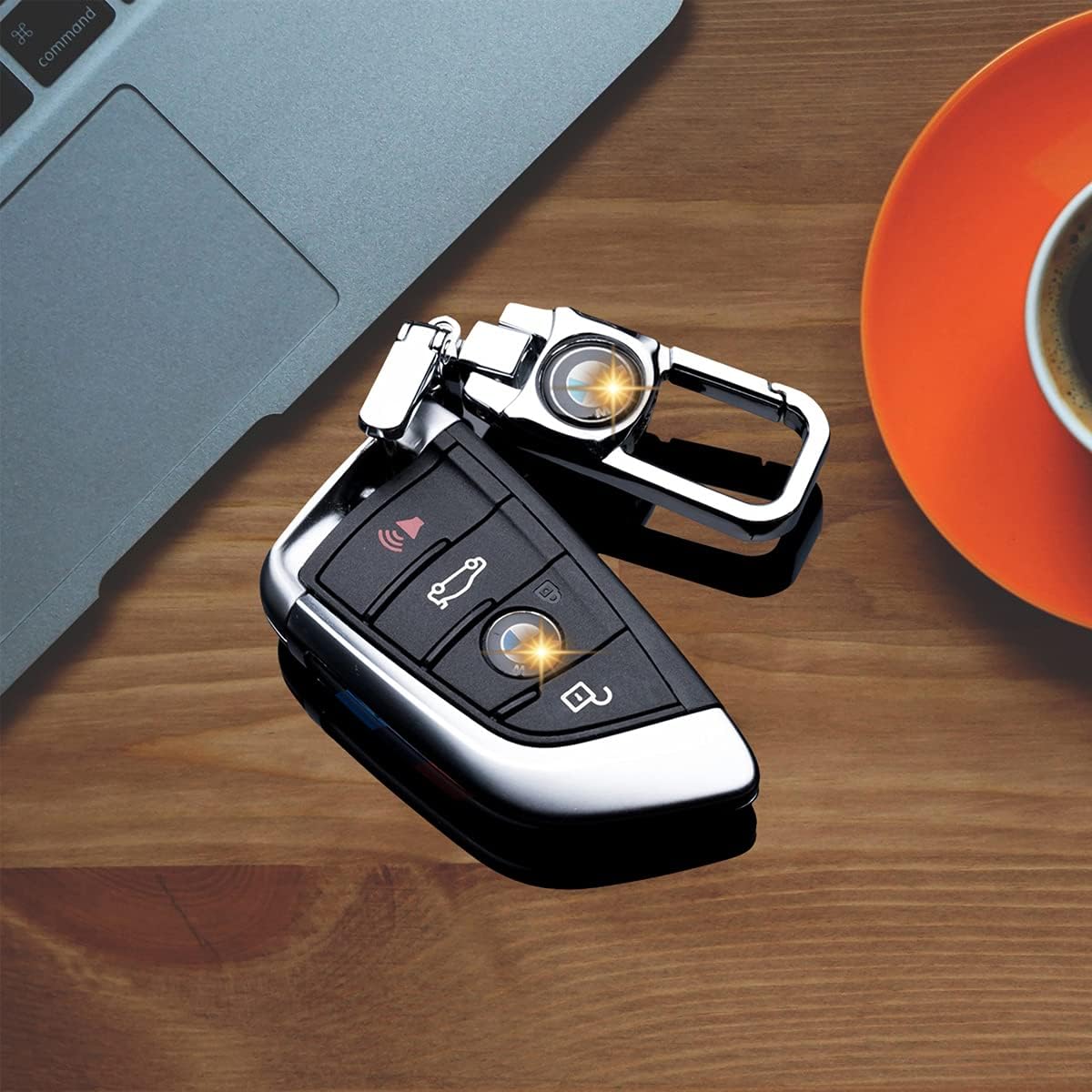 2 PCS Car Keychain Holder for Men, Keyring Holder Accessories Compatible with BMW at  Men’s Clothing store