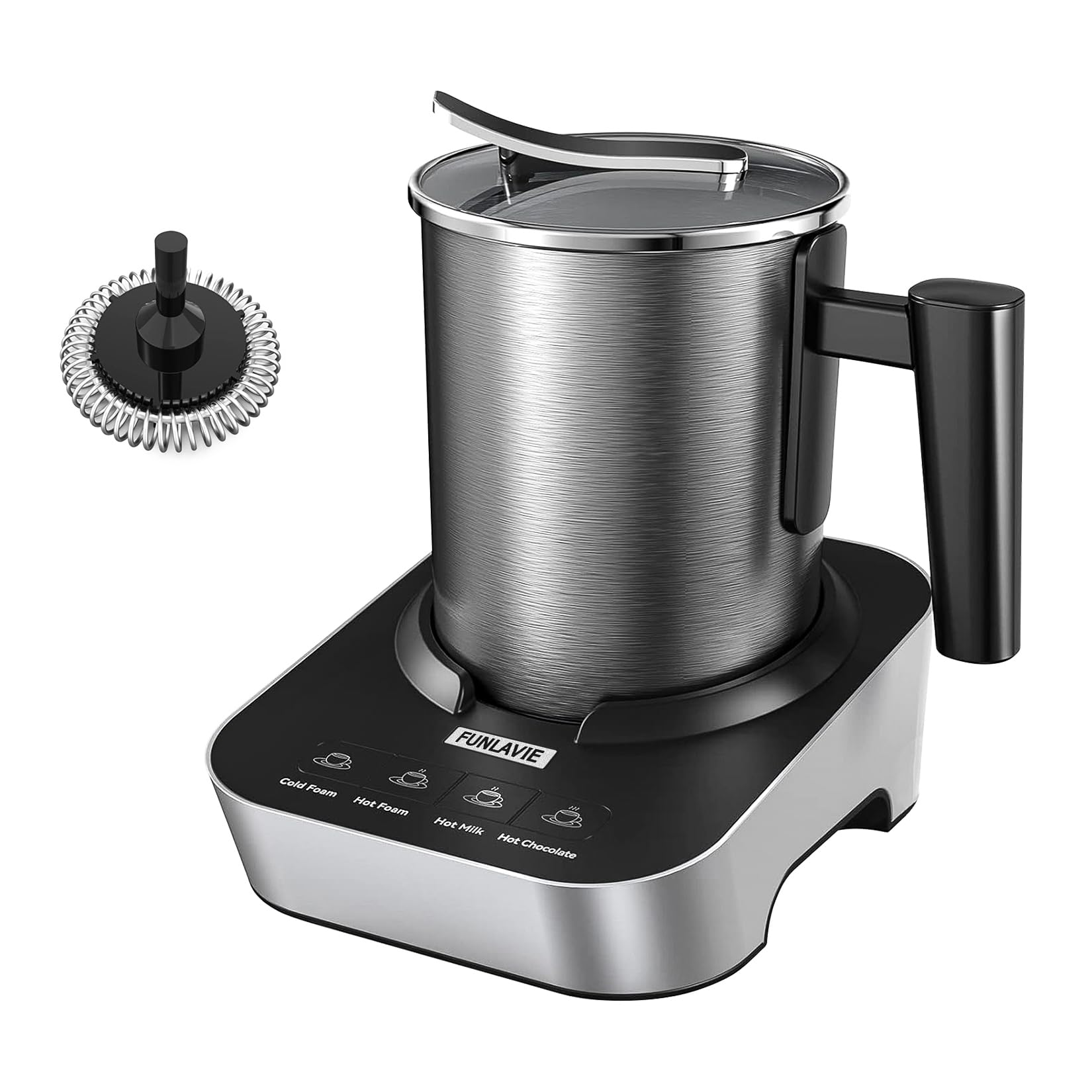 FUNLAVIE 4-in-1 Electric Milk Frother