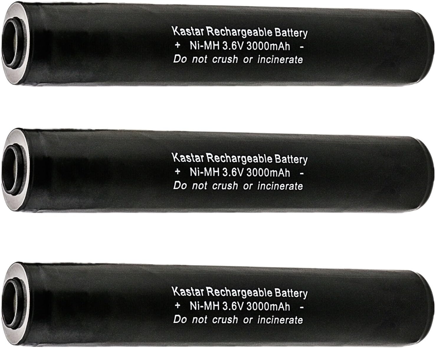 Kastar 3-Pack Ni-MH 3.6V 3000mAh Battery Replacement for Streamlight 75175, SL75175, 75300, 75303, 75304, ST75175, ST25170, Heiman 75175, 75375, Interstat Batteries ALIG1171, LIG1171, NABC 720382000