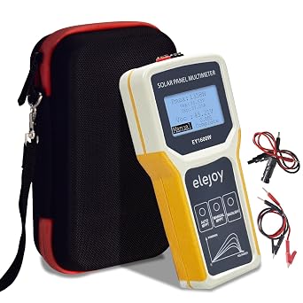 Solar Panel Tester, 1600W Photovoltaic Panel Multimeter Manual/Auto MPPT Tester with Backlight, Solar Panel Powered, LCD Multimeter for Measuring The MAX Power of Photovoltaic Panels, Voltage Tester