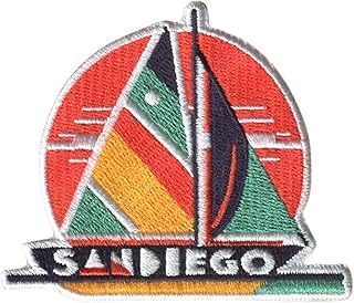 Vagabond Heart San Diego California Iron On Patch - San Diego Souvenir - San Diego CA Patch - Sailboats at Sunset Gift