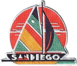 Vagabond Heart San Diego California Iron On Patch - San Diego Souvenir - San Diego CA Patch - Sailboats at Sunset Gift