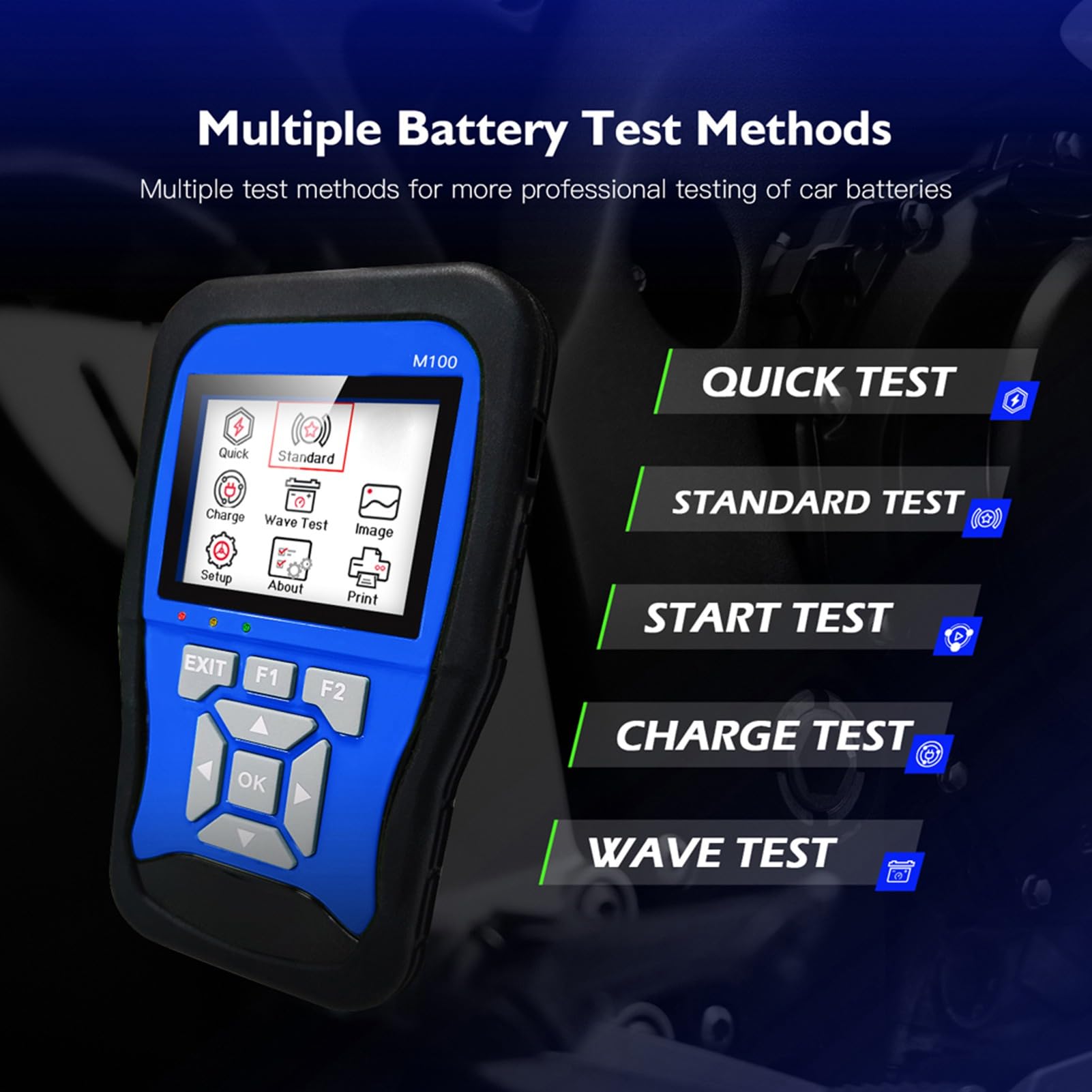 Tragbares Motorrad-Diagnosegerät, 3,2-Zoll-OBD-Scanner mit Farbbildschirm und Echtzeitdaten und Fehlercodes für SYM