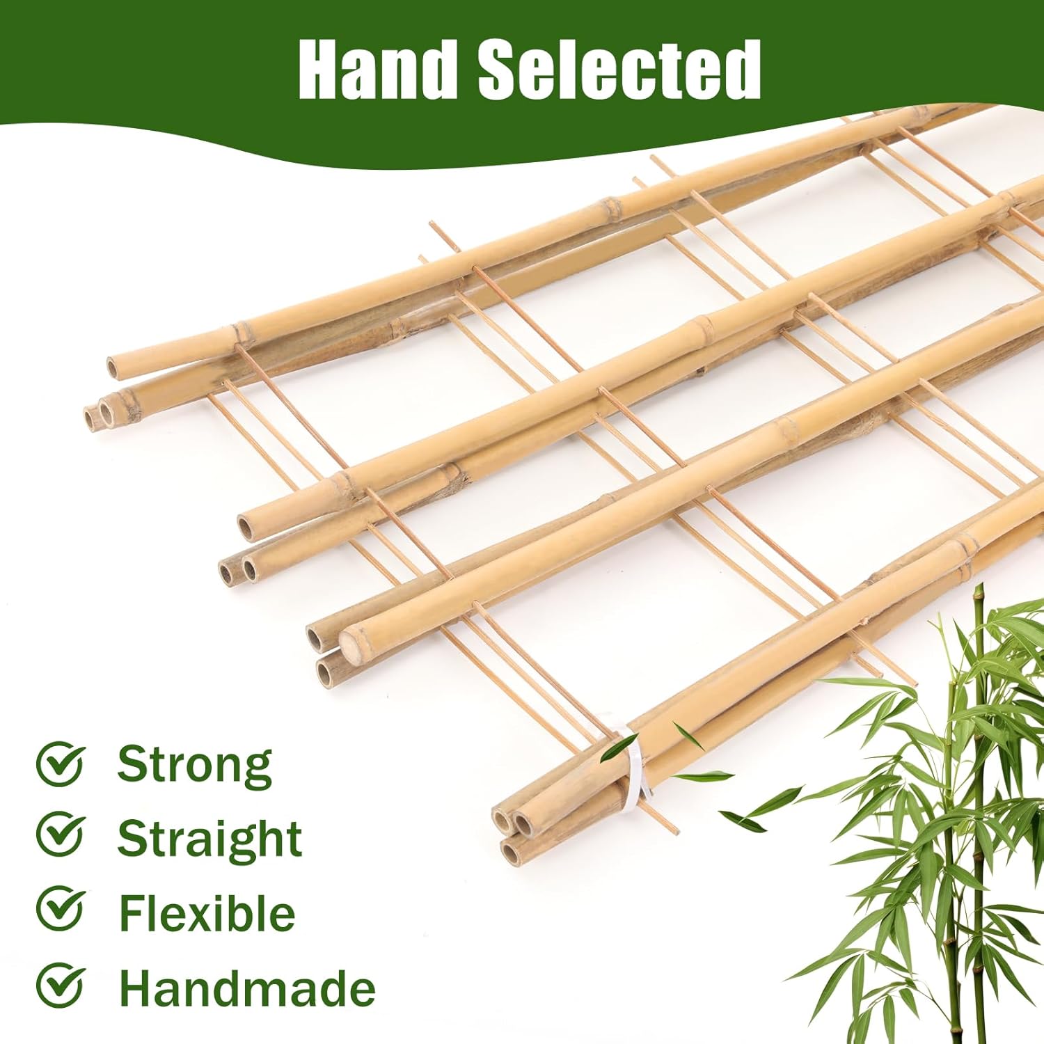 Bamboo Trellis,4Ft,3Pack,Climbing PlantsTrellis, Fan-Shaped Trellis,for Outdoor and Indoor Potted Climbing Plants,Vegetables, Cucumber, Tomato, Hoya