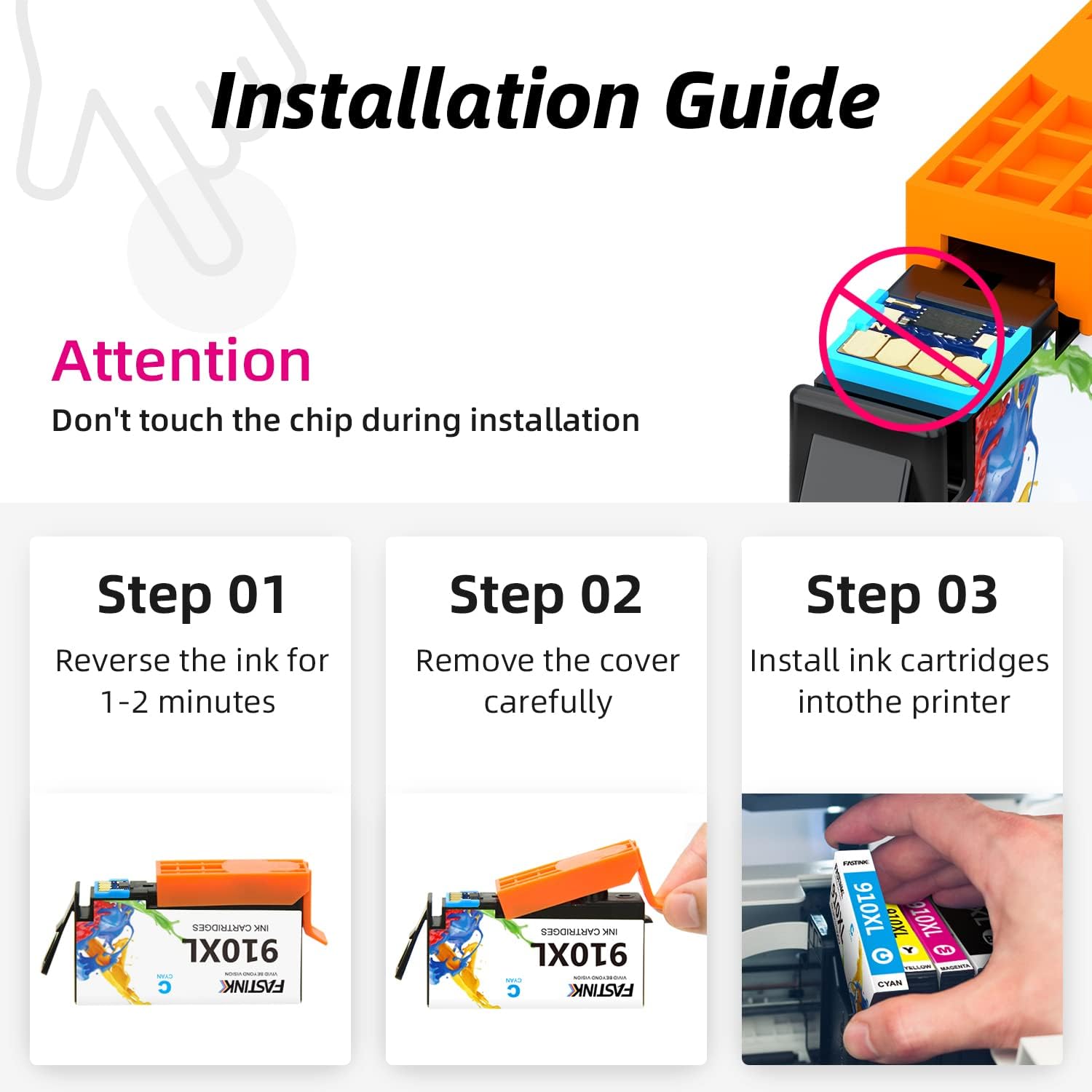 910XL Ink Cartridges Combo Pack,High Yield,Replacement for HP 910XL 910 XL,Works with HP OfficeJet Pro 8020 8025 8025e 8035 8035e 8028 8035 8028e Printer,910XL,4 Pack