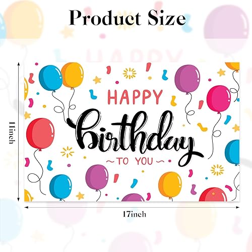 Miniatura 2 de 50 manteles individuales de papel desechables con globos coloridos para mesa de cumpleaños, bodas, fiestas, cenas, cocina, decoración de 11 x 17