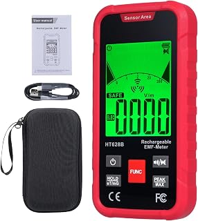 FTVOGUE EMF Meter Electromagnetic Field Radiation Detector EMF Detector 3-in-1 AC Magnetic Electric Field Microwave Radiation Tester with Data Hold Hold (#2)